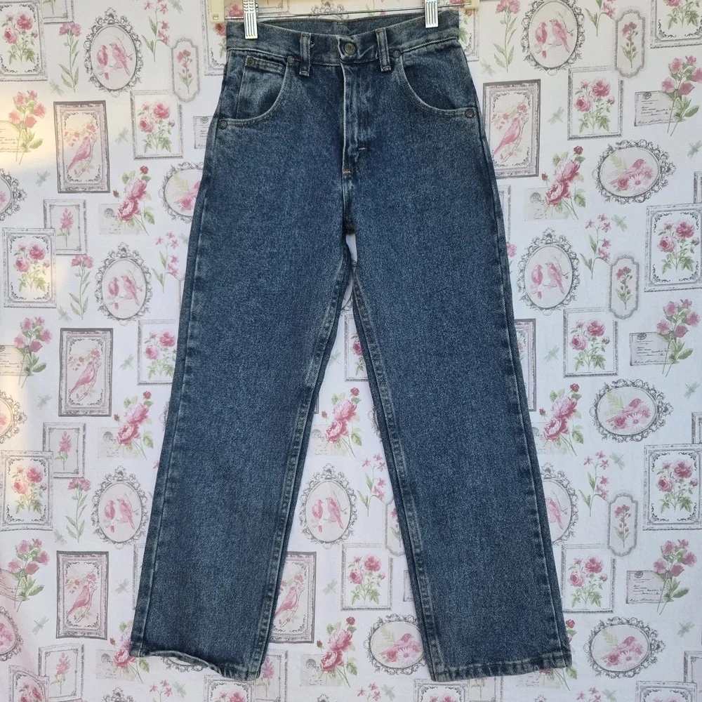 NWT Wrangler Boys Size 12 Slim Loose Fit‎ Blue Denim Jeans Adjust To Fit Waist